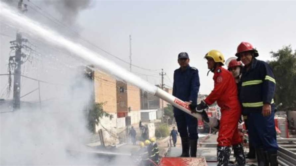 اندلاع حريق بعدد من المحال التجارية في بغداد