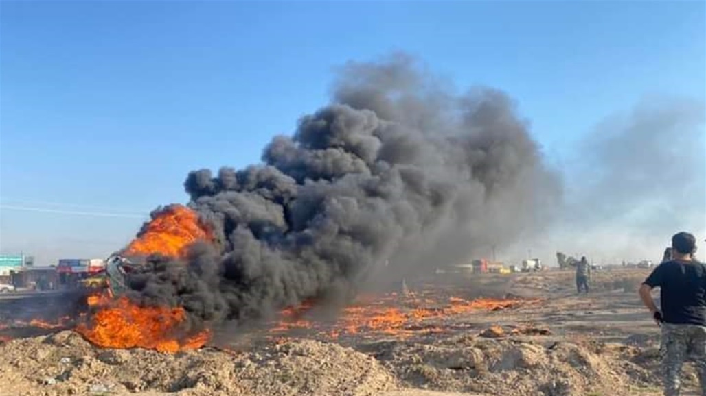 احتراق "صهريج" ومصرع سائقه على طريق النجف كربلاء