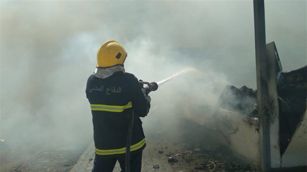 حريق داخل محال تجارية جنوب شرقي بغداد