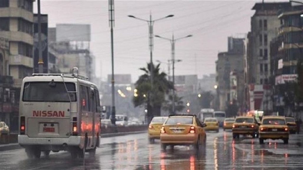 طرق منسجمة مع الصباح الممطر الغائم.. خارطة بحركة المرور في بغداد الان