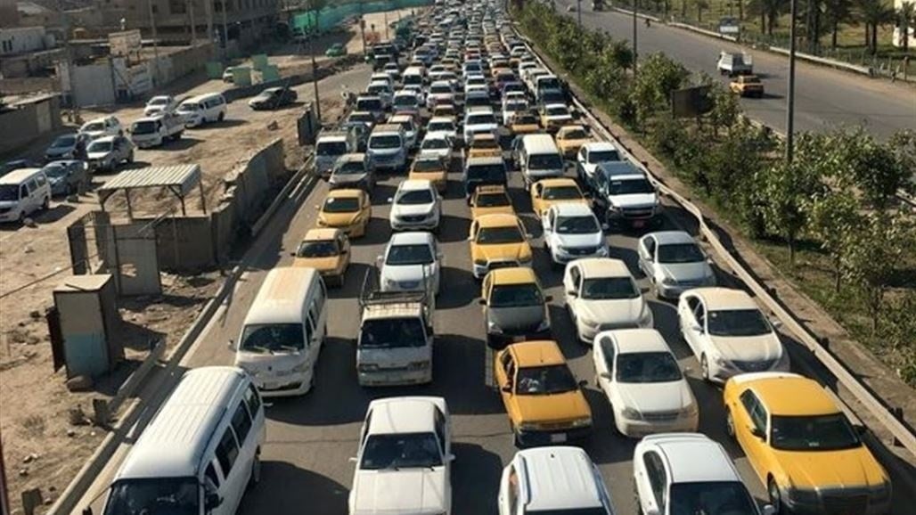 أغلب تقاطعات ومجسرات بغداد &quot;حمراء&quot;.. اليكم الموقف المروري الحالي في العاصمة