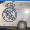 حافلة ريال مدريد تتعرض لحادث مروري (فيديو)