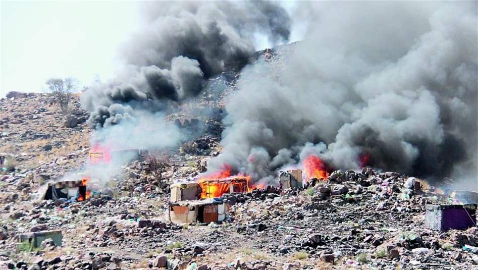 أهالي منطقة المعامل يناشدون عبر السومرية لإنقاذهم من حريق النفايات (فيديو)