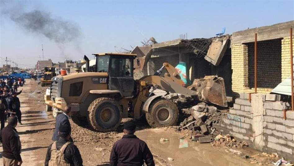 تهديم 17 دارا سكنية في بغداد