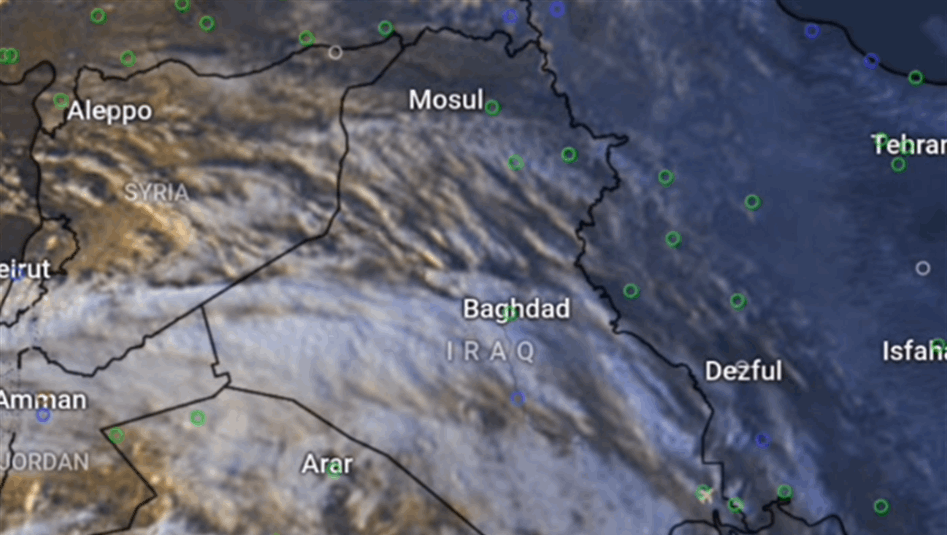 الانواء الجوية: المنخفض الجوي يبدأ غدا مصحوبا بأمطار وثلوج