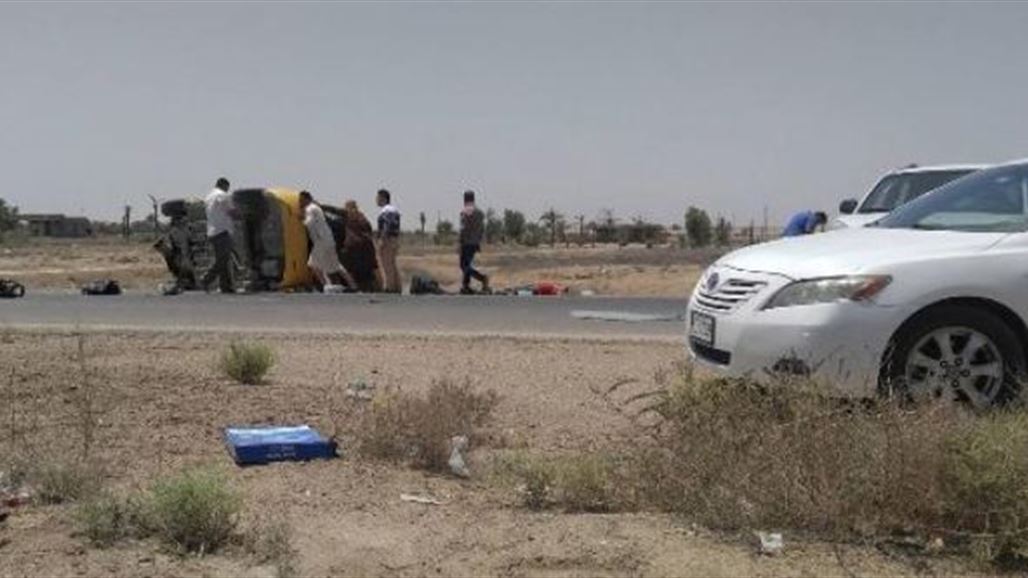 مصرع واصابة أربعة اشخاص في حادث سير غرب الفلوجة