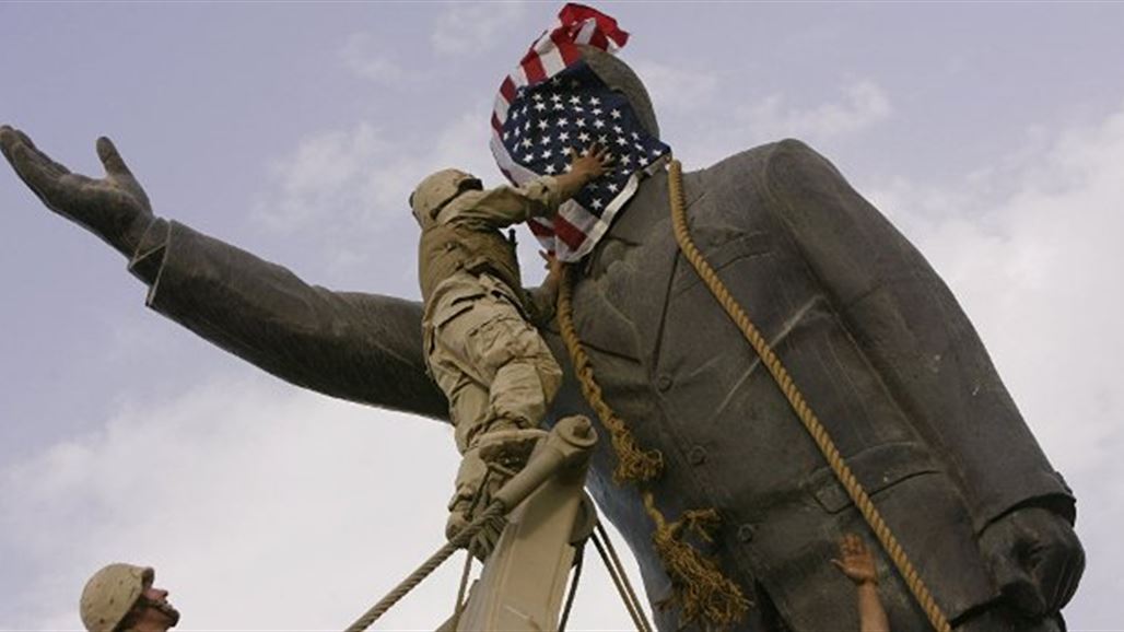 ساقه اليسرى في المانيا وكفه فُقد.. هذا هو المثوى الأخير لتمثال صدام حسين